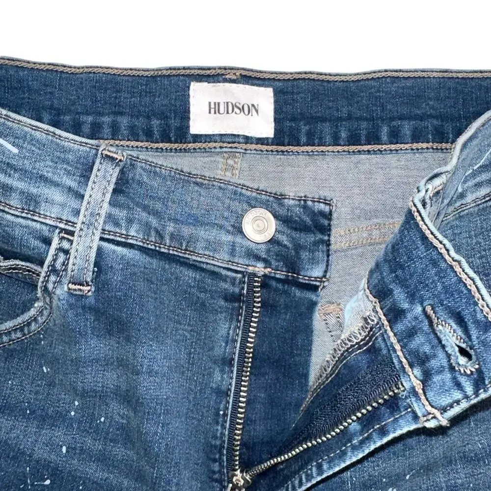 NWOT Hudson Blake Paint Splatter Slim Fit Jeans 31 in CPS
